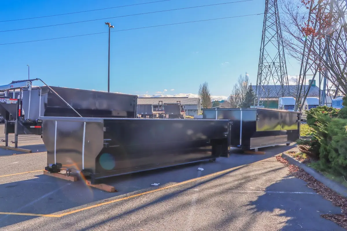 Roll-off dumpster ready for waste disposal at job site for Estate Cleanout Dumpster Rental in Tellico Village